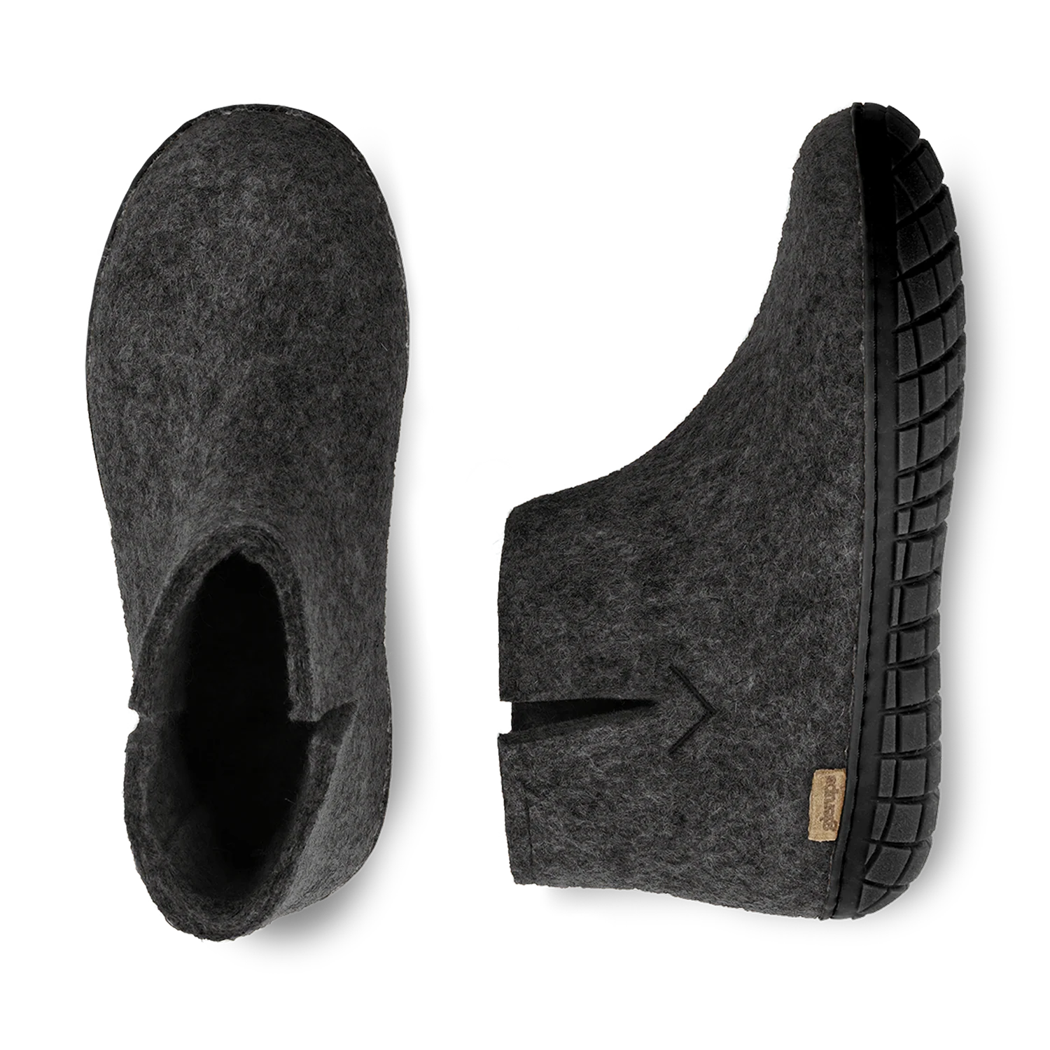Glerups Boot Charcoal - Black Rubber Sole - Image 3
