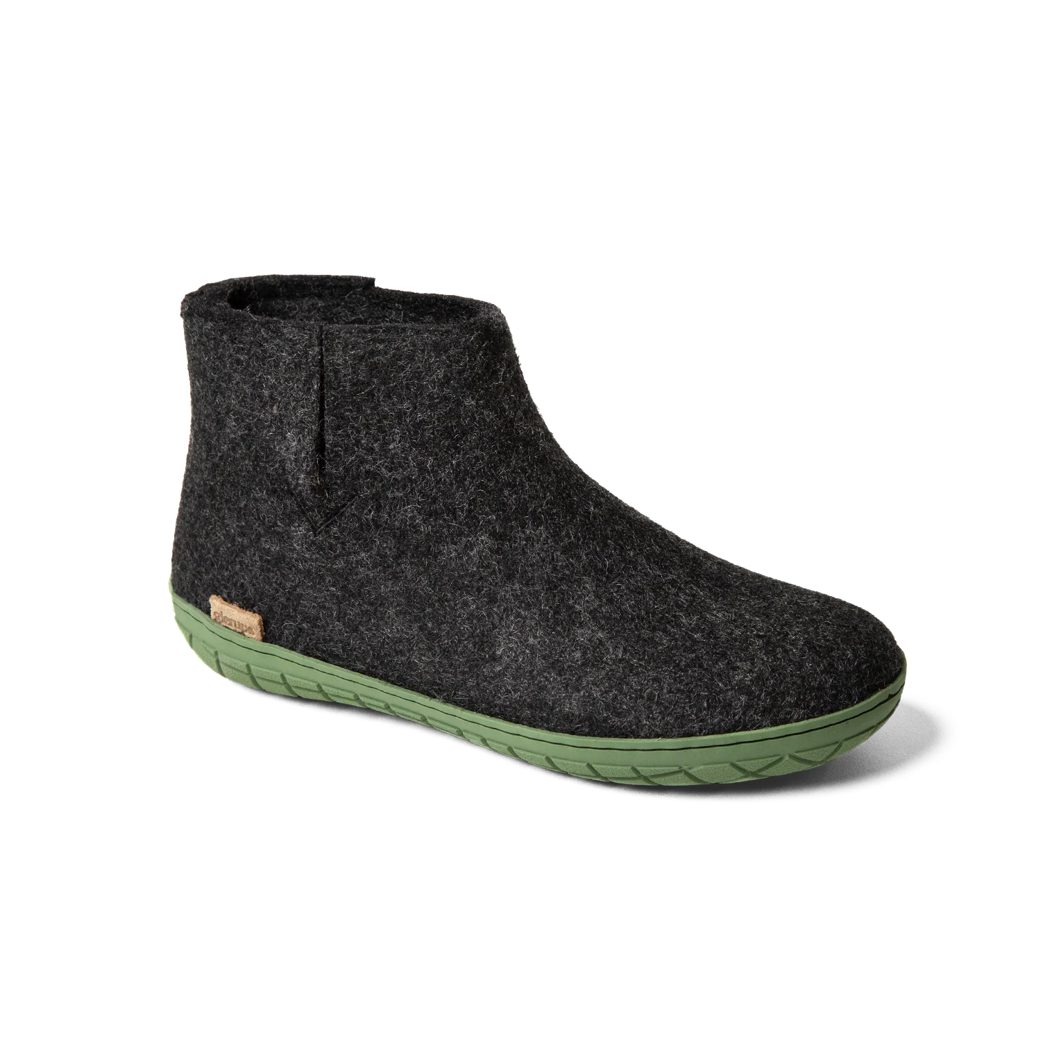 Glerups Boot Charcoal - Green Rubber Sole