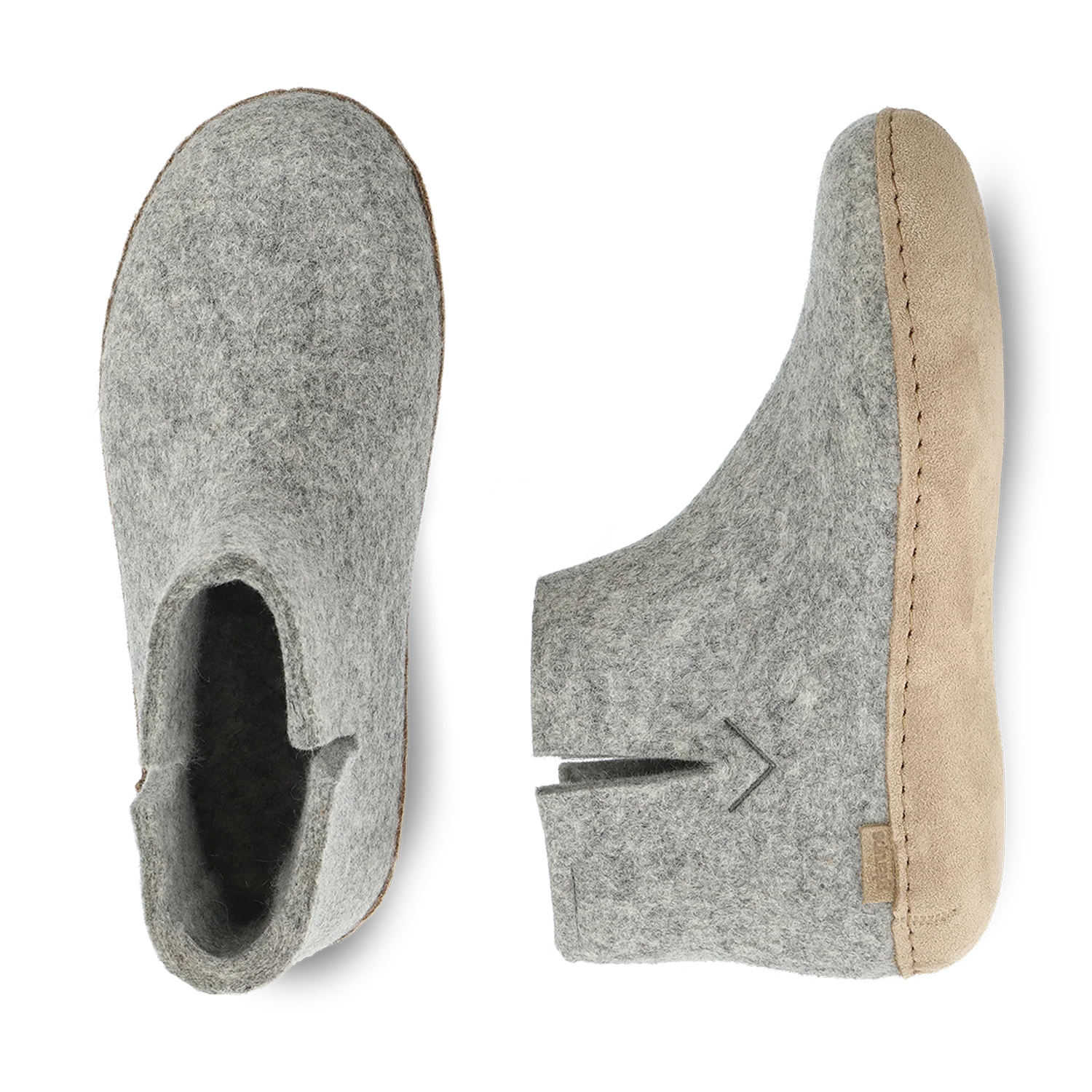 Glerups Boot Grey - Leather Sole - Image 3