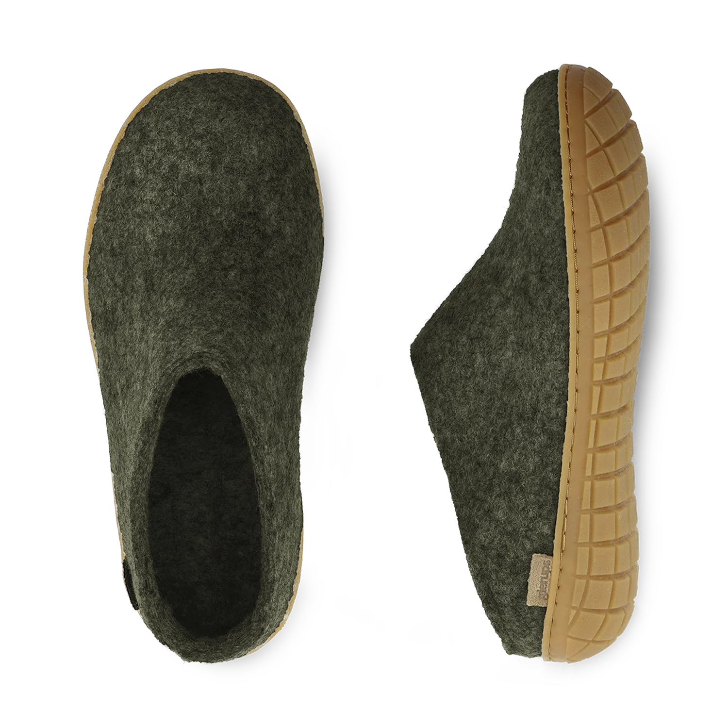 Glerups Slip-on Forest Green - Rubber Sole - Image 3