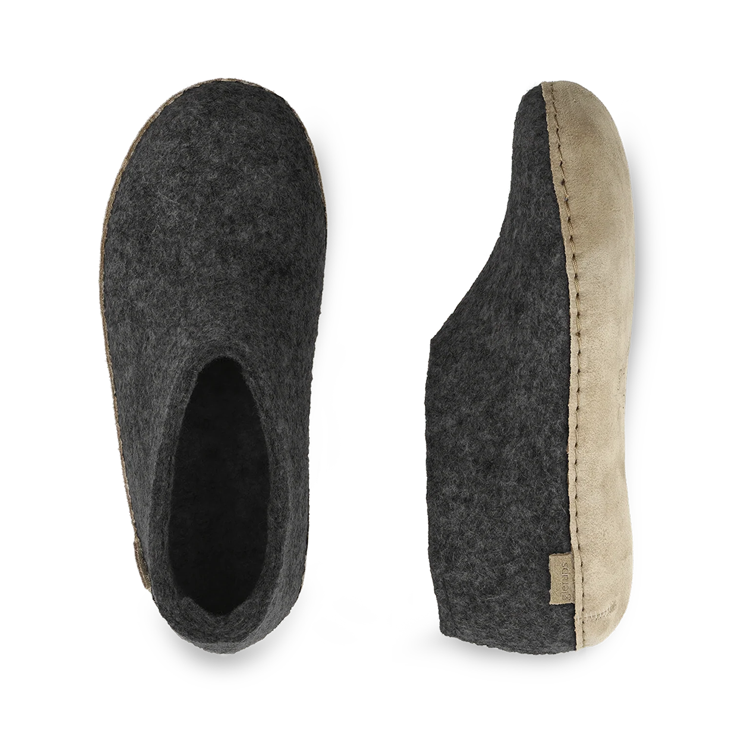 Glerups Shoe Charcoal - Leather Sole - Image 3