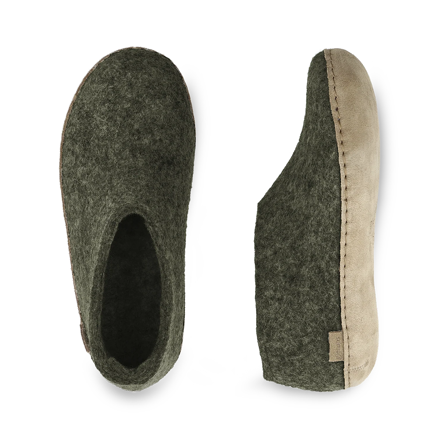 Glerups Shoe Forest Green - Leather Sole - Image 3