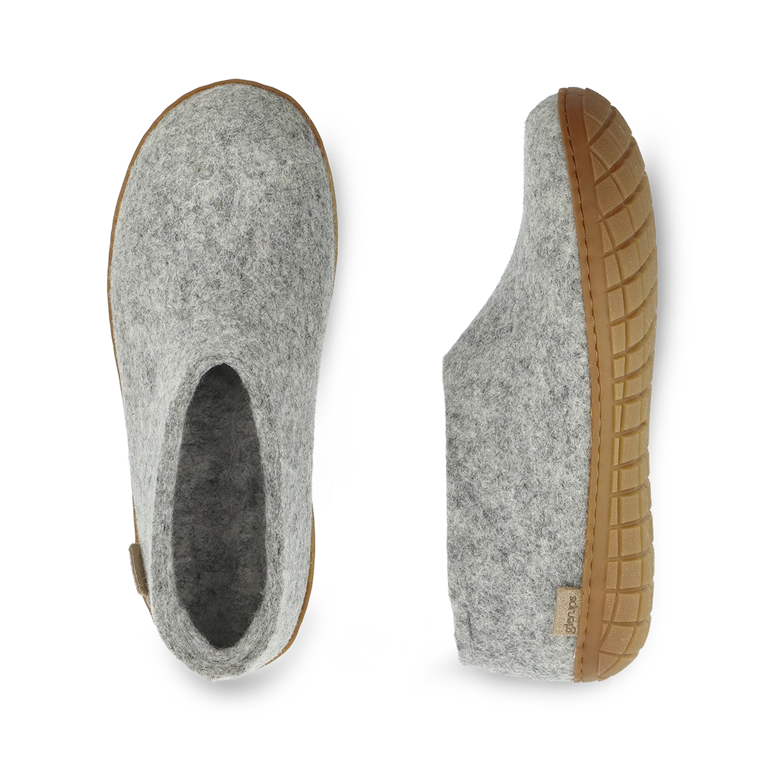 Glerups Shoe Grey - Rubber Sole - Image 3