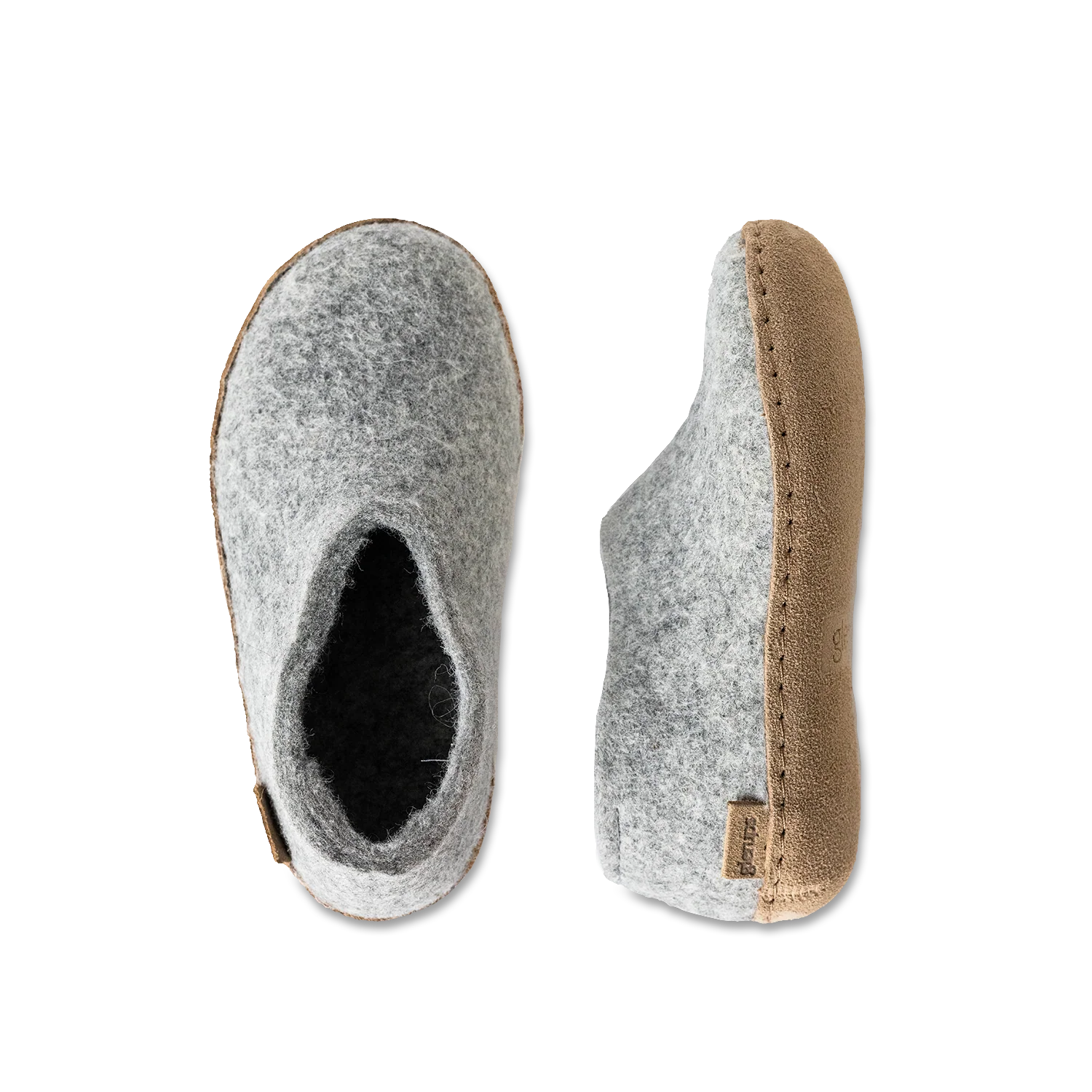 Glerups Shoe Junior Grey - Leather Sole - Image 3