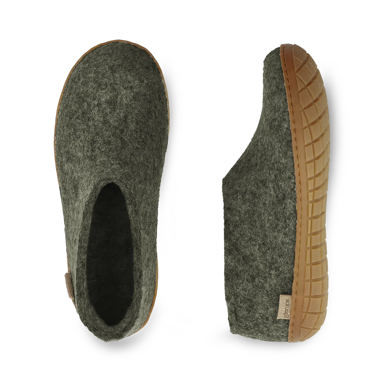 Glerups Shoe Forest Green - Rubber Sole - Image 3