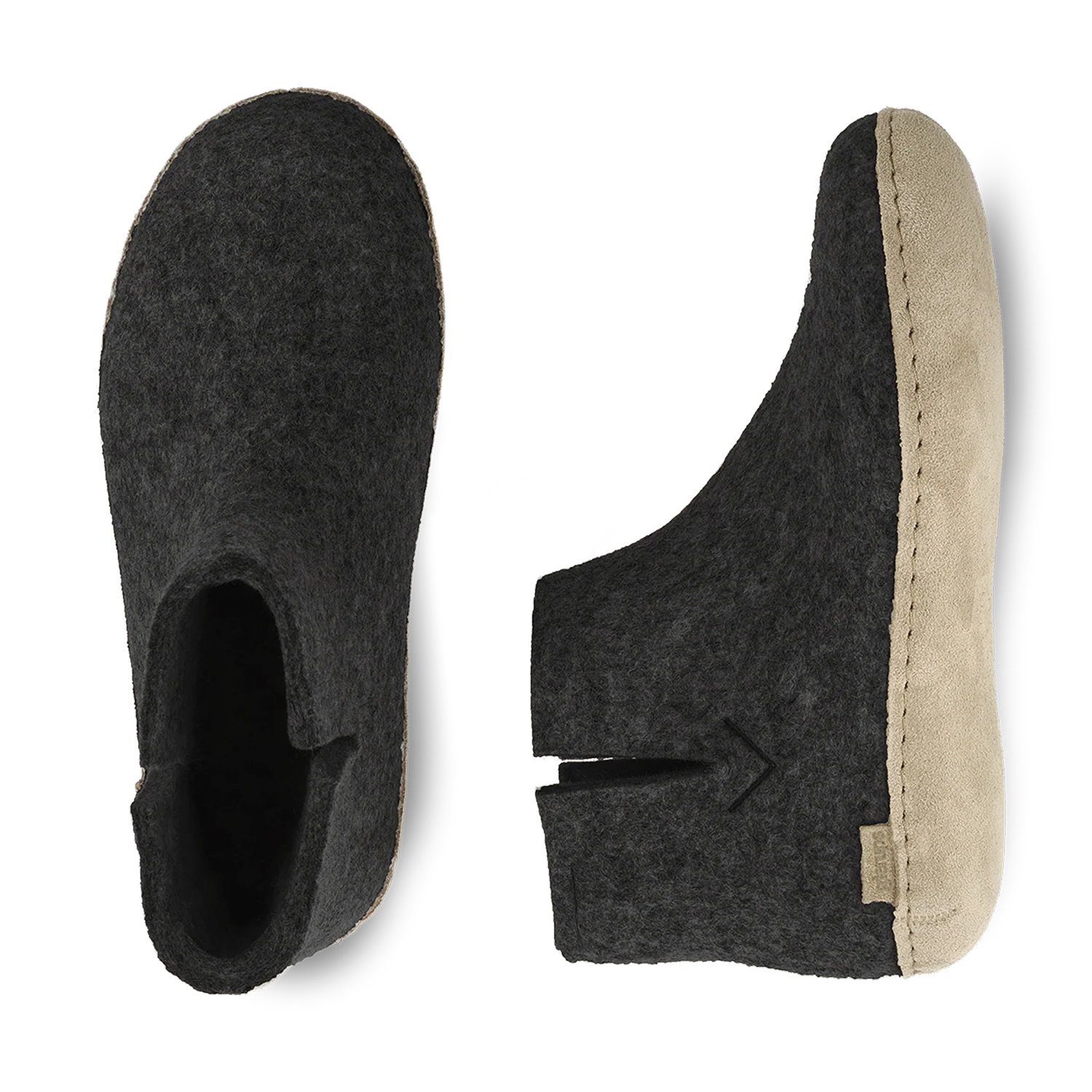 Glerups Boot Charcoal - Leather Sole - Image 3