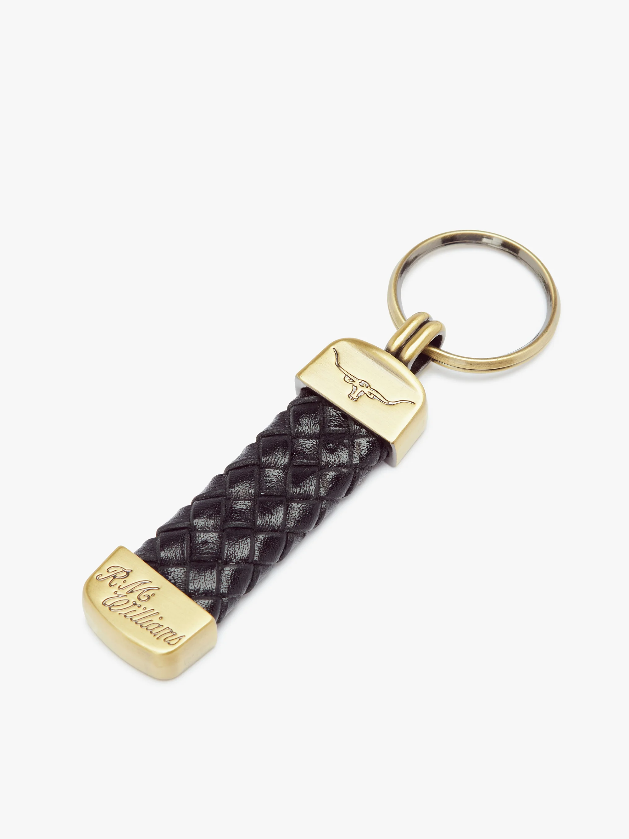 R.M. Williams Plaited Keyring - Black - Image 4