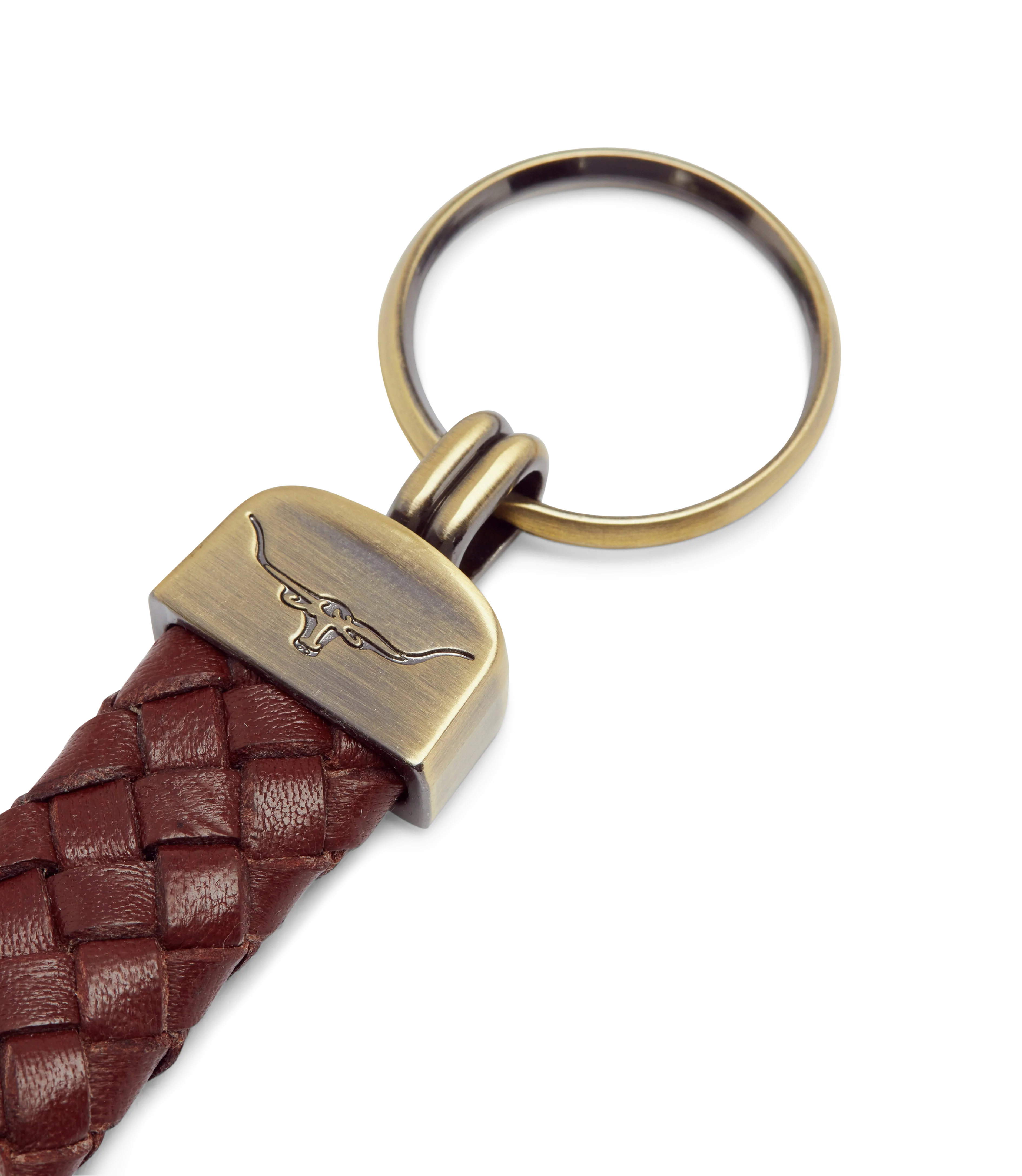 R.M. Williams Plaited Keyring - Brown - Image 3
